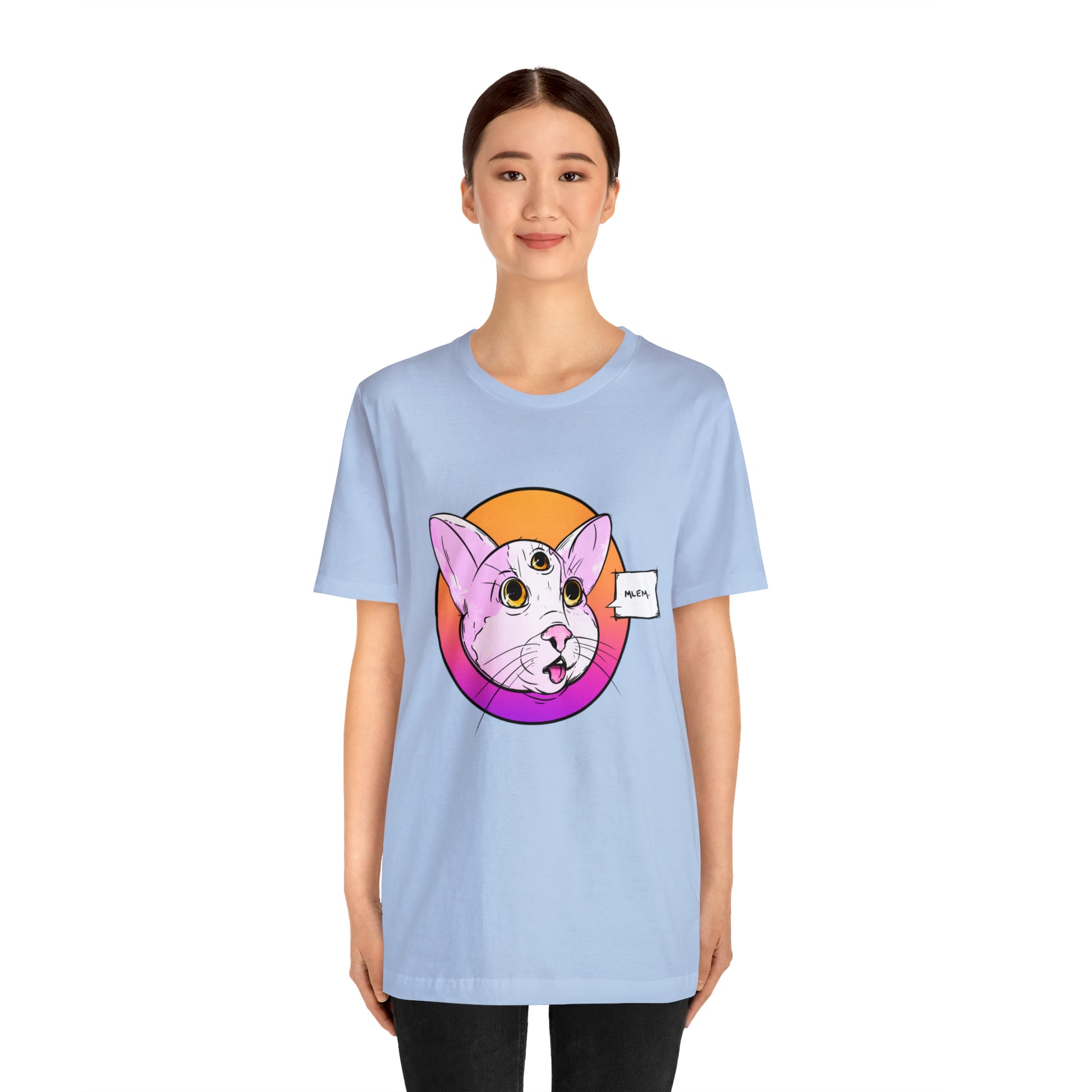 MLEM Cat Jersey Short Sleeve Tee T-Shirt Printify   