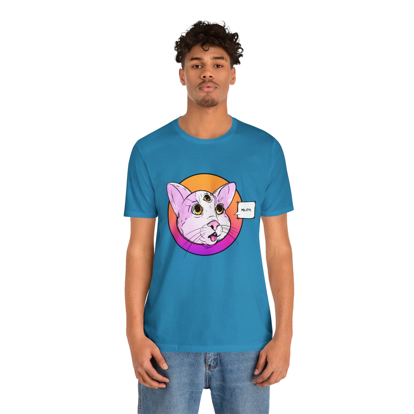 MLEM Cat Jersey Short Sleeve Tee T-Shirt Printify   