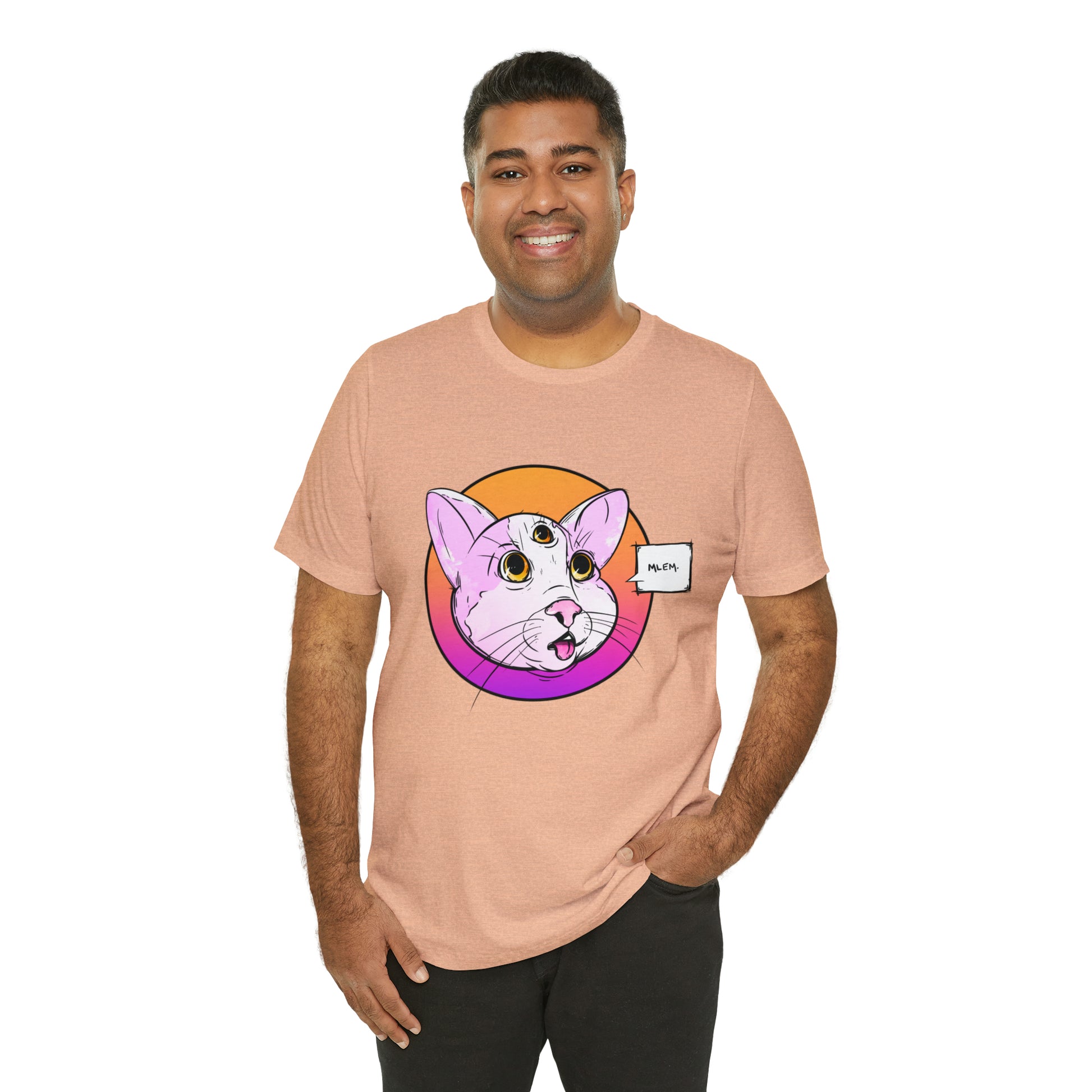 MLEM Cat Jersey Short Sleeve Tee T-Shirt Printify   