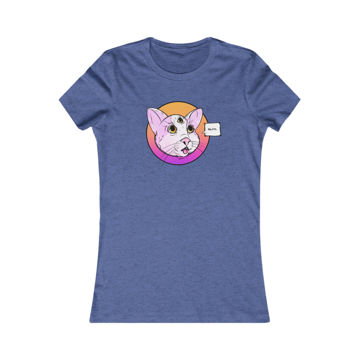 MLEM Cat Women's Tee T-Shirt Printify S Heather True Royal 