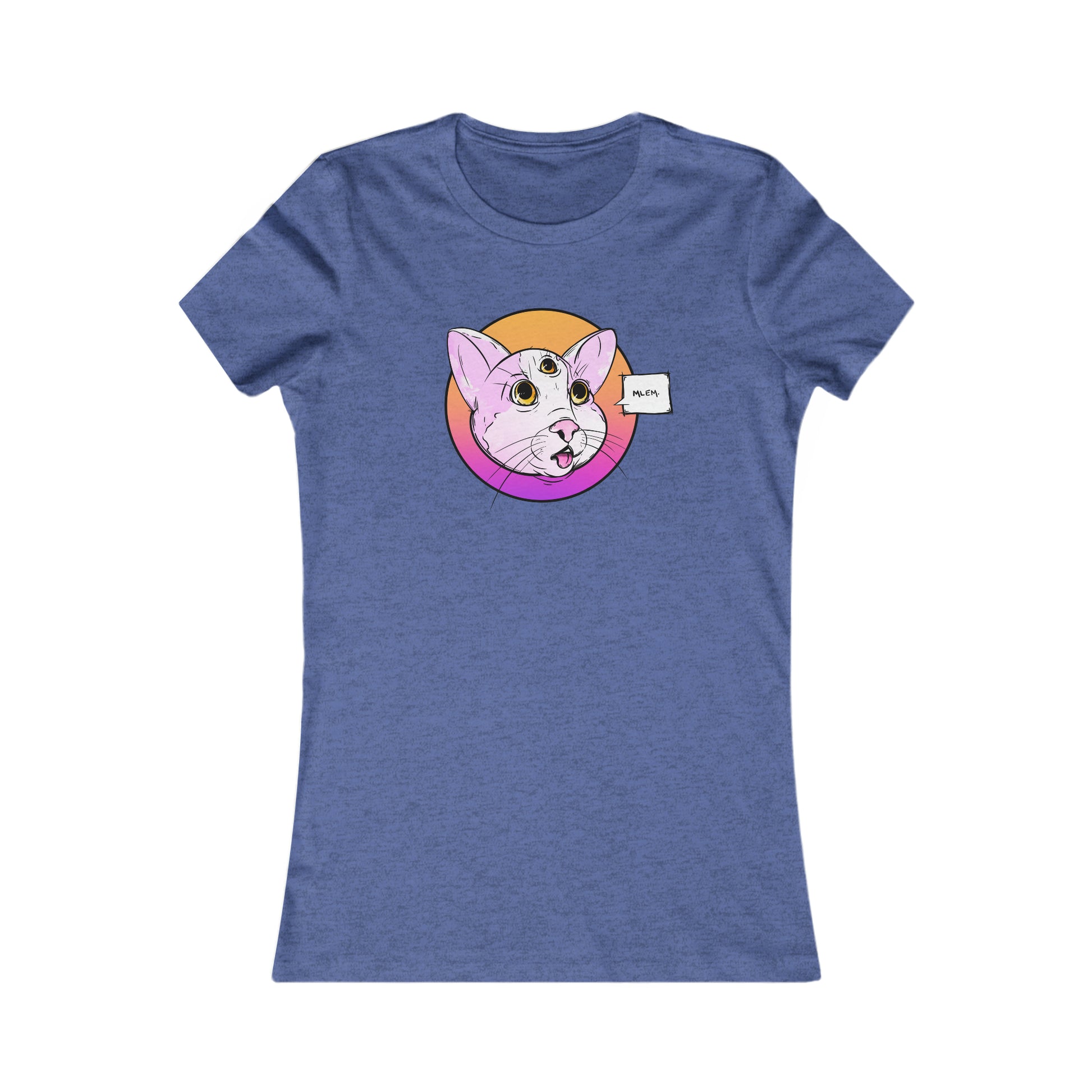 MLEM Cat Women's Tee T-Shirt Printify S Heather True Royal 