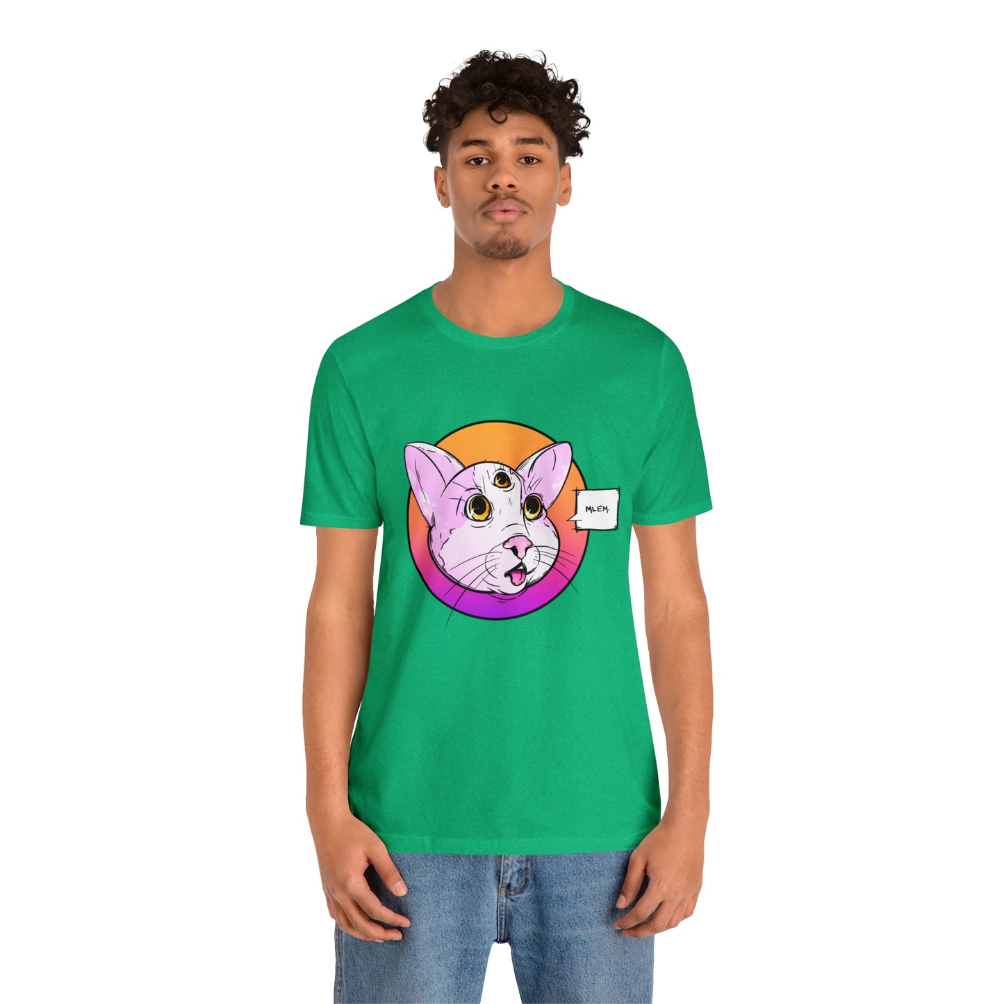 MLEM Cat Jersey Short Sleeve Tee T-Shirt Printify   