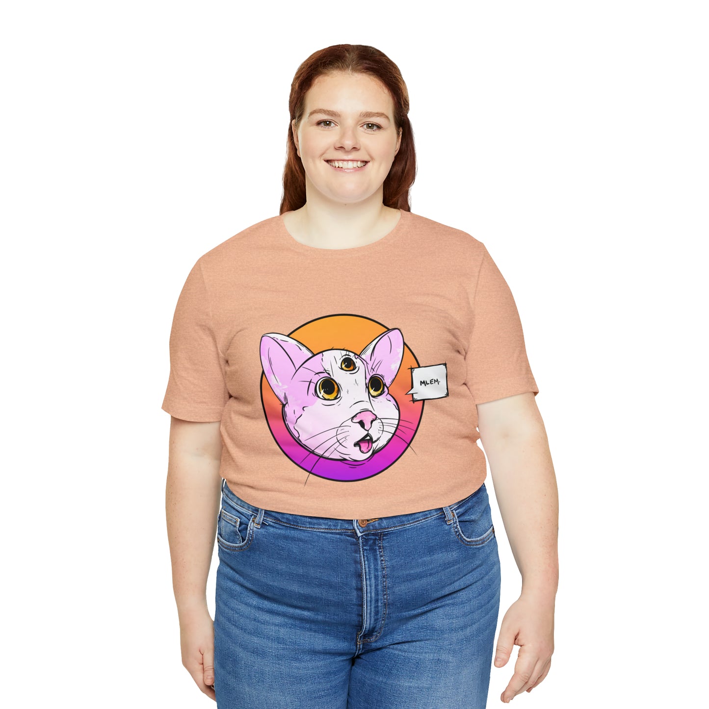 MLEM Cat Jersey Short Sleeve Tee T-Shirt Printify   