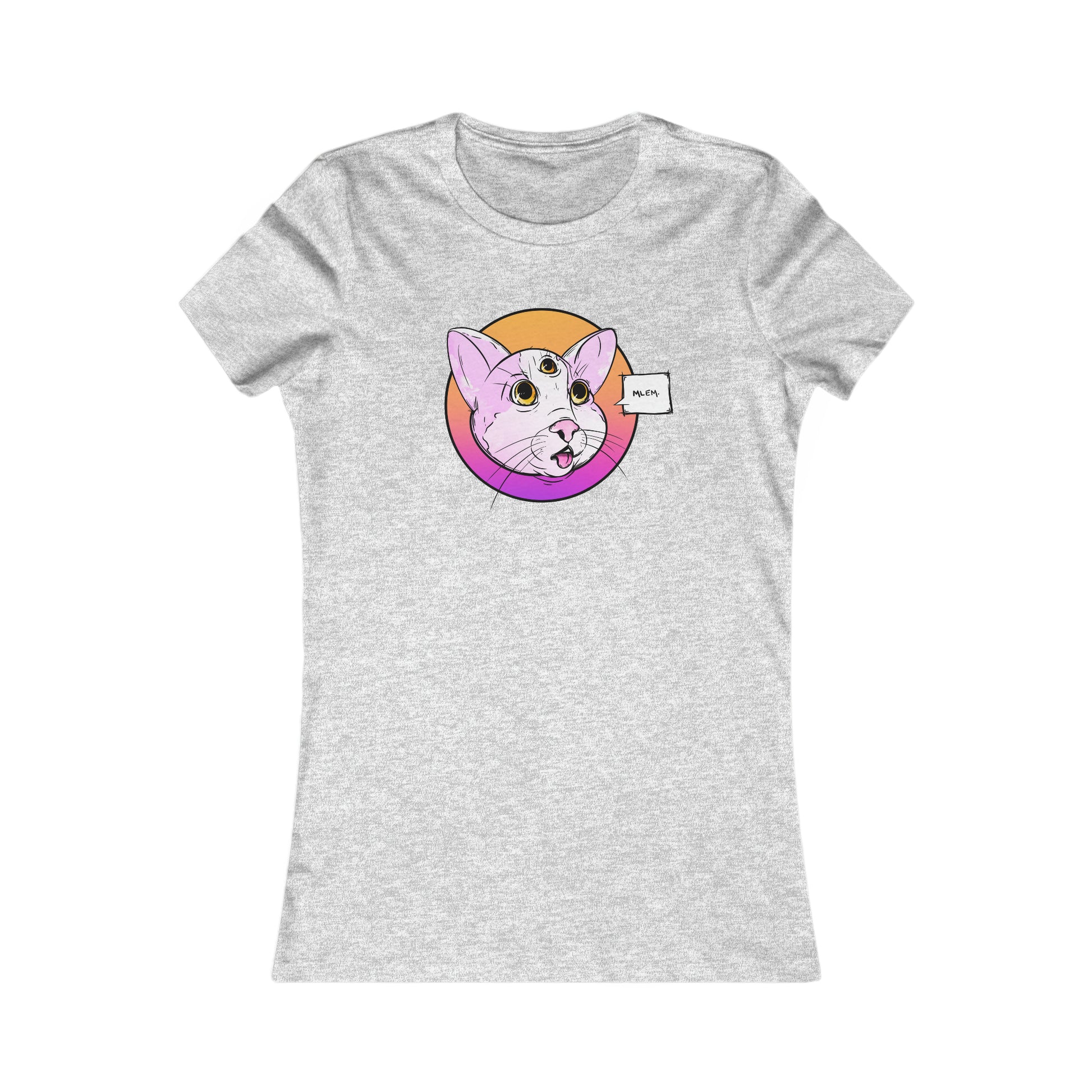 MLEM Cat Women's Tee T-Shirt Printify S Athletic Heather 