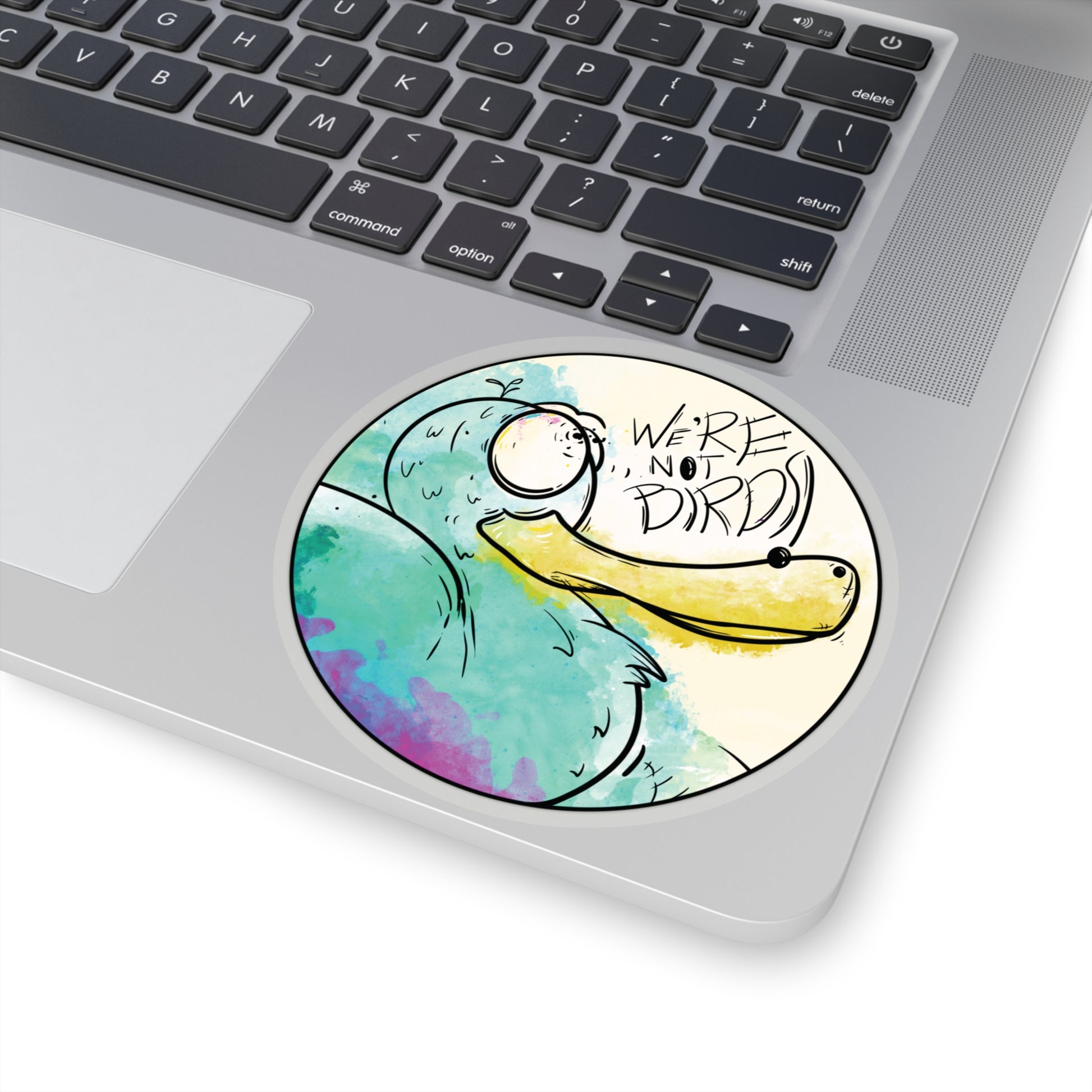 Duck Face Vinyl Sticker Paper products Printify   