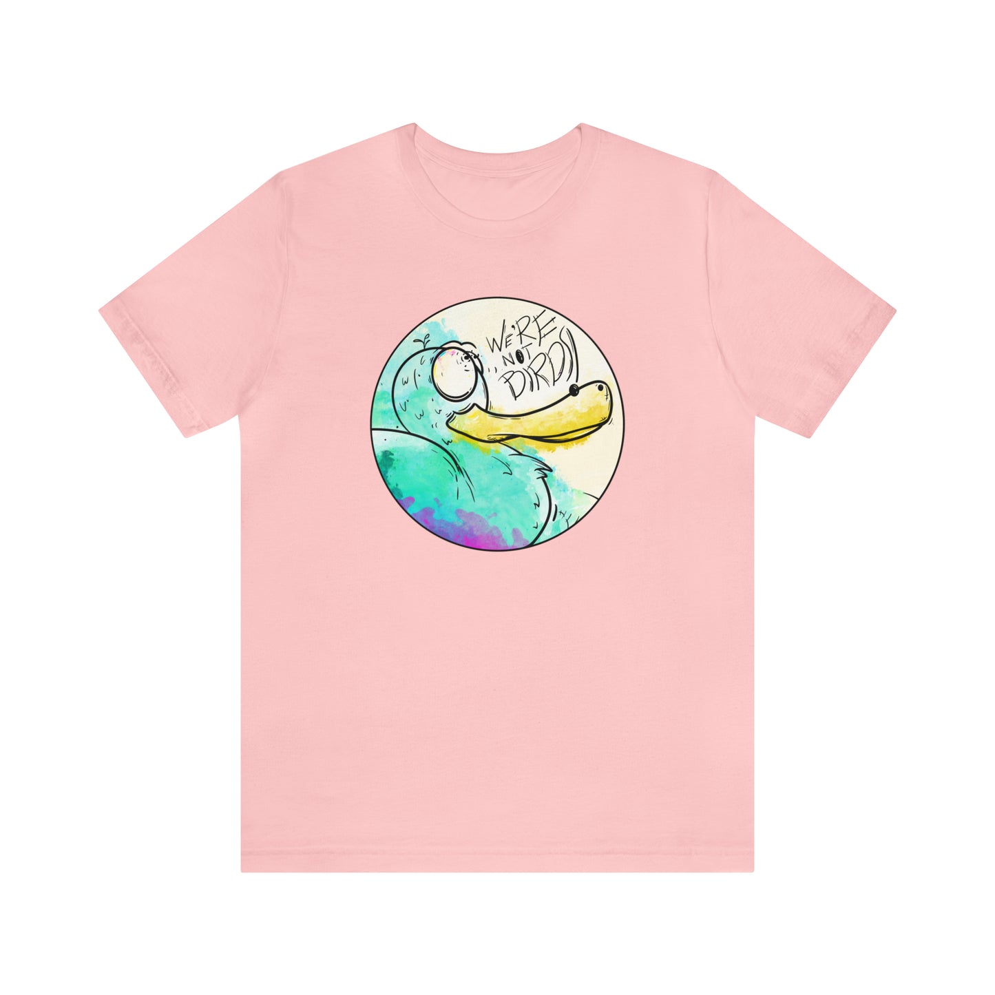 Duck Face Jersey Short Sleeve Tee T-Shirt Printify Pink S 