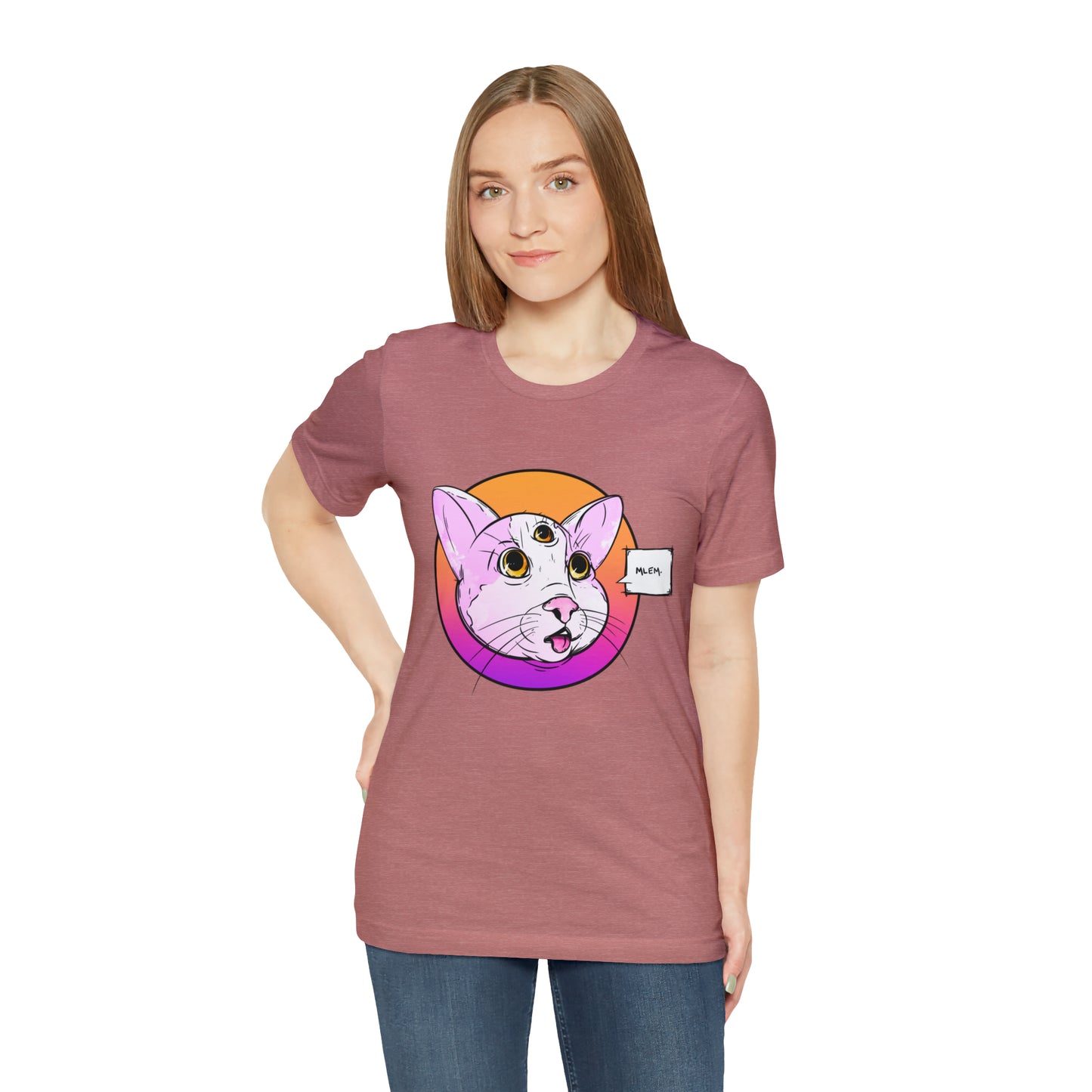 MLEM Cat Jersey Short Sleeve Tee T-Shirt Printify   