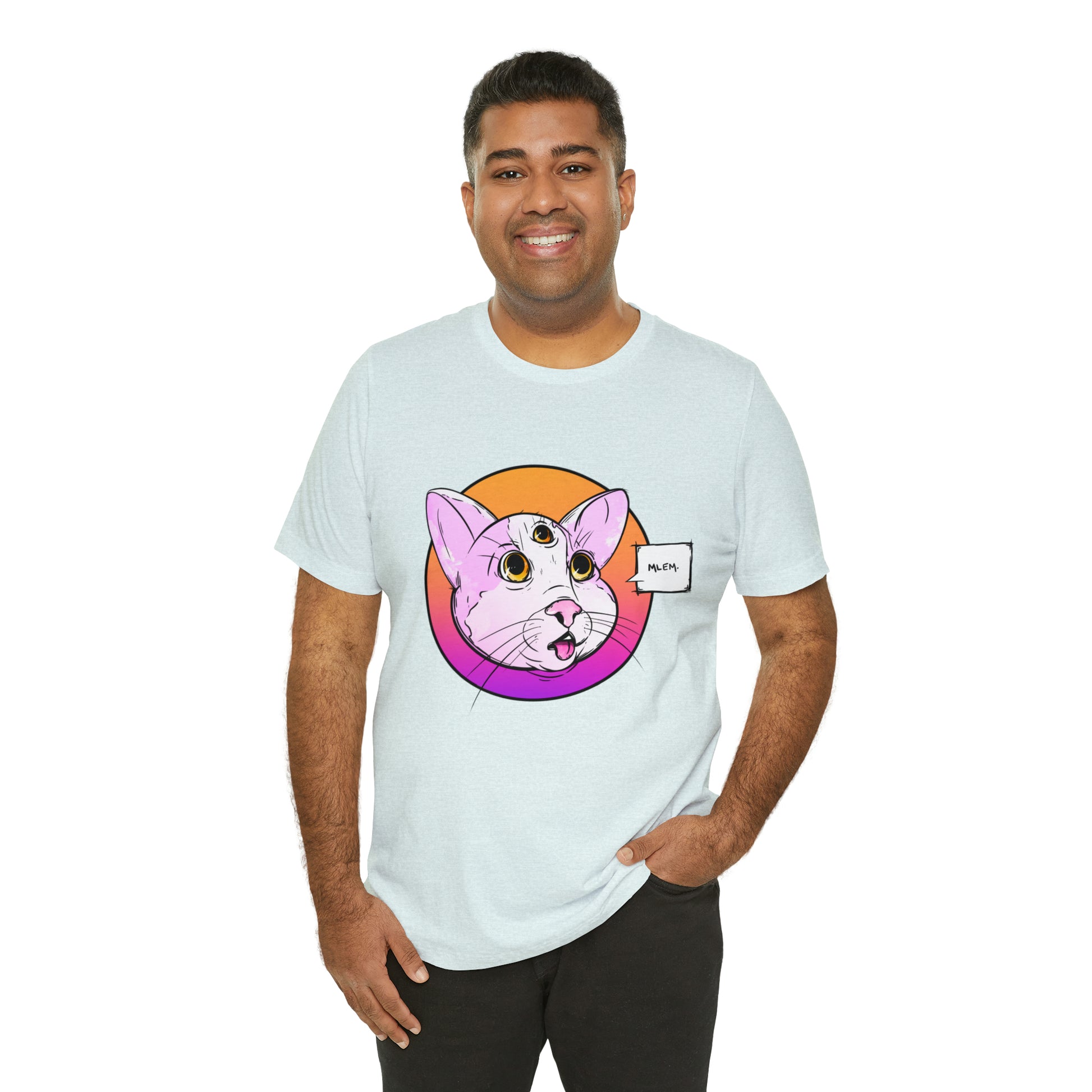 MLEM Cat Jersey Short Sleeve Tee T-Shirt Printify   