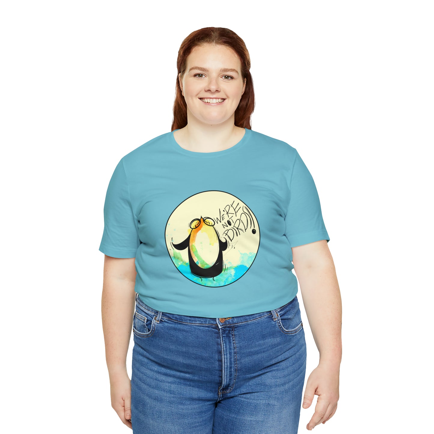 We're Not Birds! Jersey Short Sleeve Tee T-Shirt Printify   