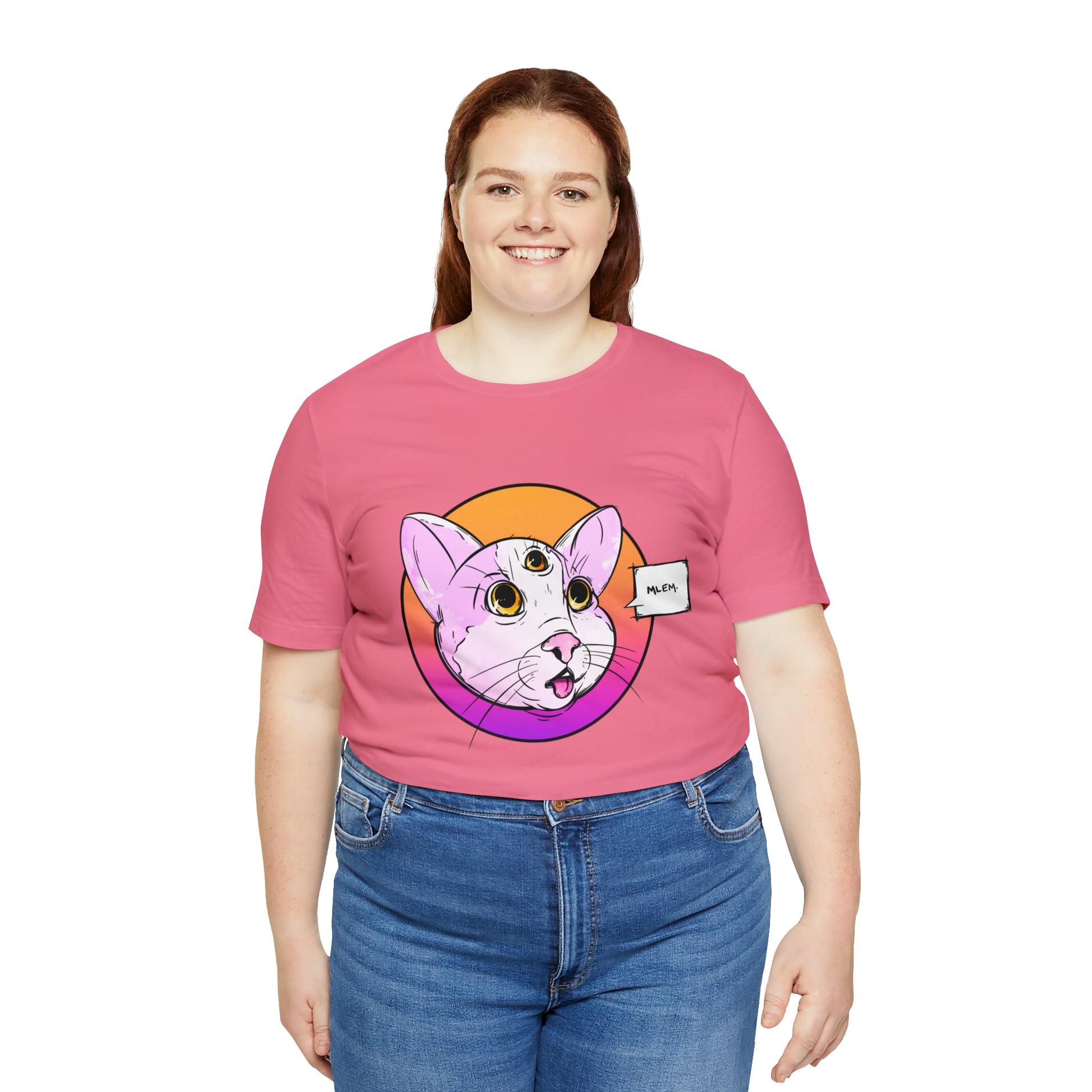 MLEM Cat Jersey Short Sleeve Tee T-Shirt Printify   