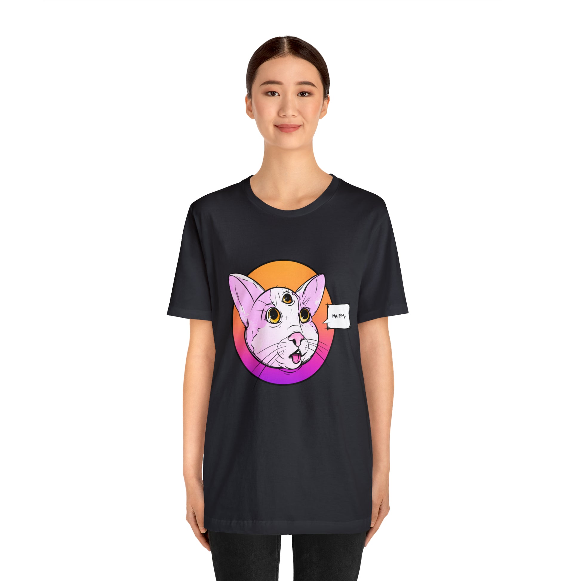 MLEM Cat Jersey Short Sleeve Tee T-Shirt Printify   