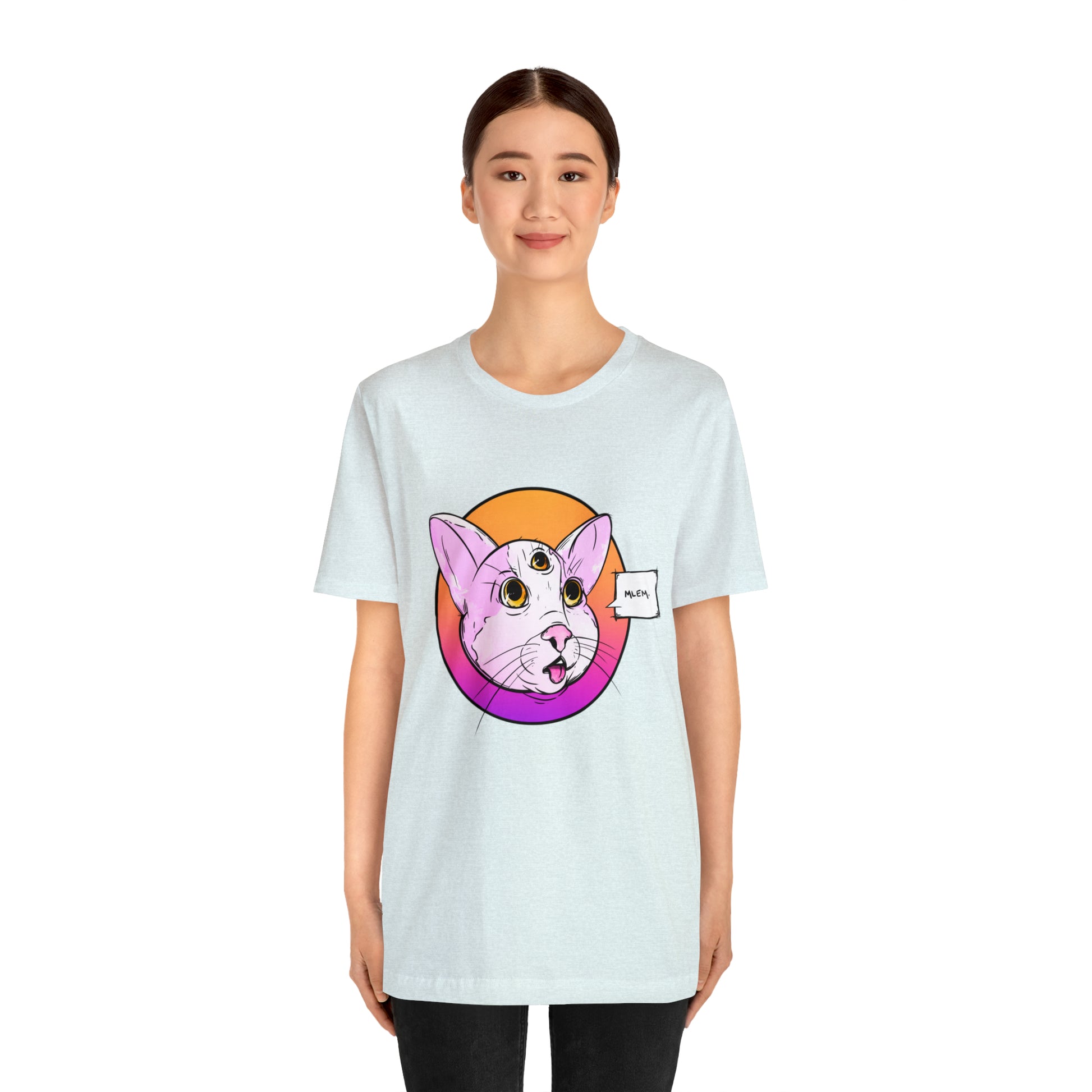 MLEM Cat Jersey Short Sleeve Tee T-Shirt Printify   