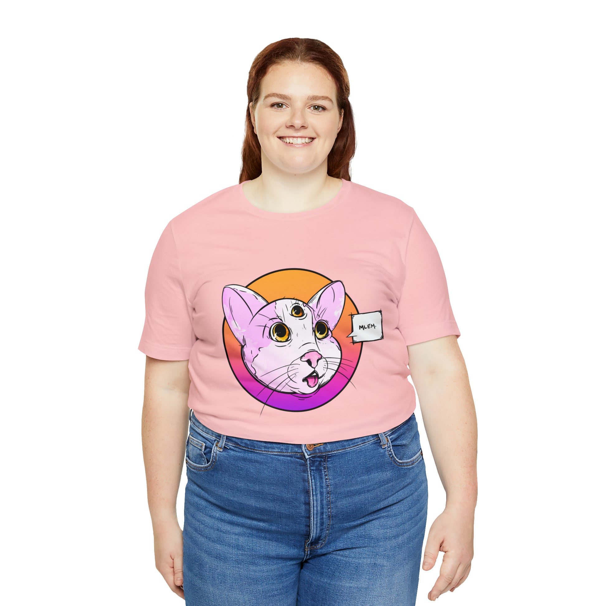 MLEM Cat Jersey Short Sleeve Tee T-Shirt Printify   