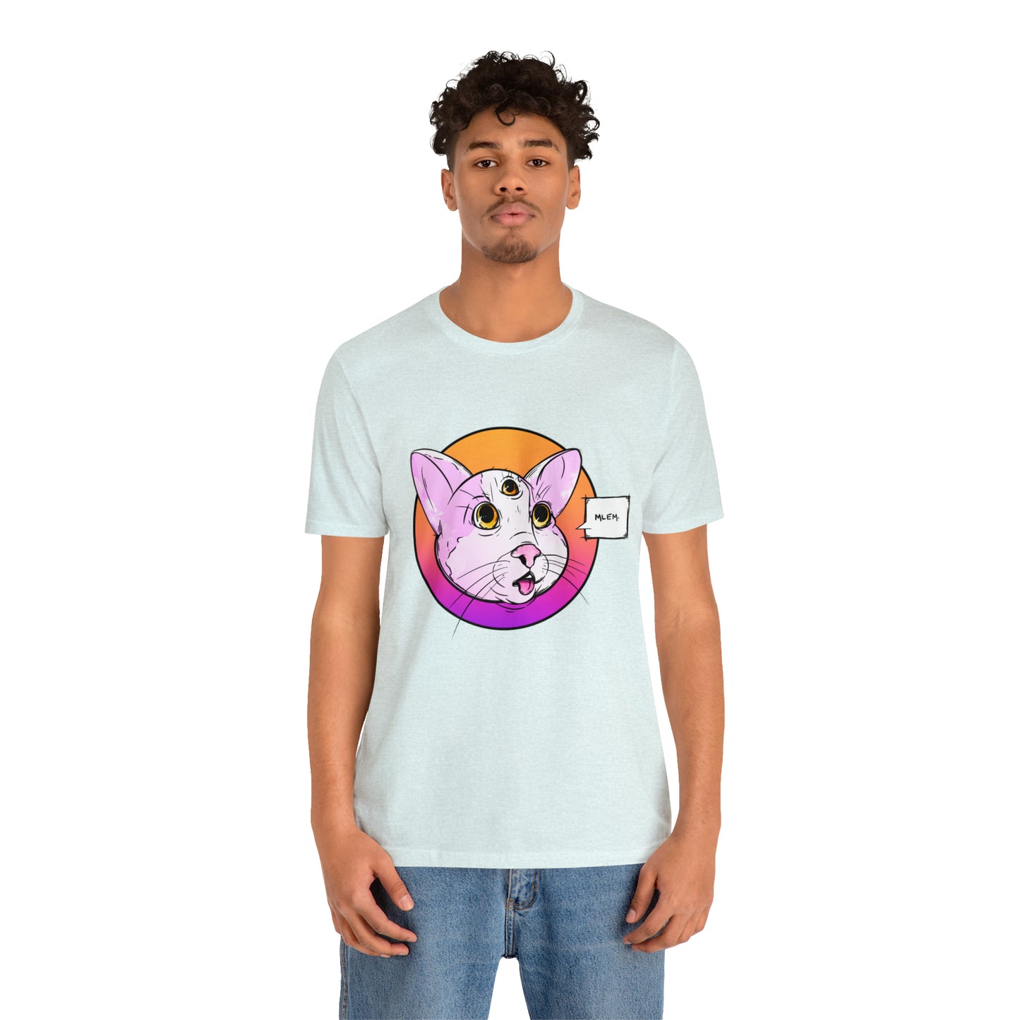 MLEM Cat Jersey Short Sleeve Tee T-Shirt Printify   