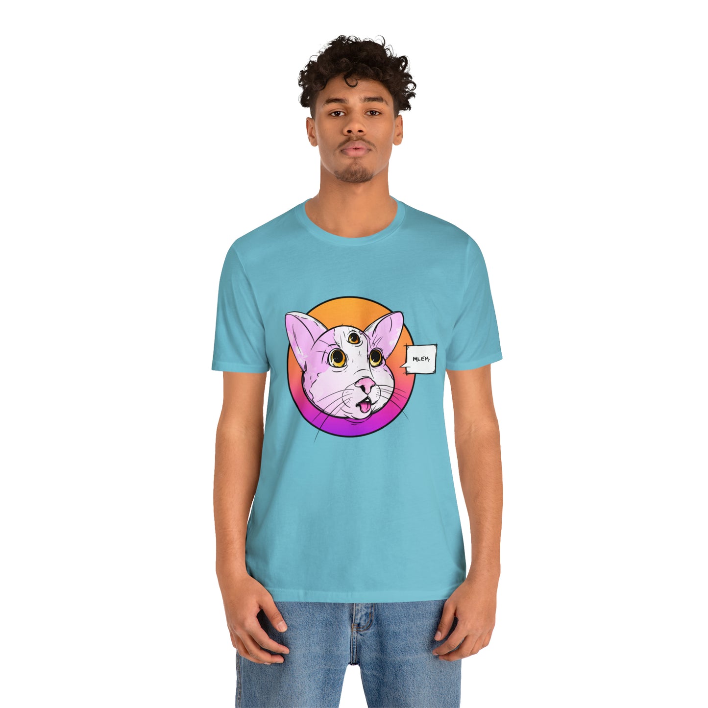 MLEM Cat Jersey Short Sleeve Tee T-Shirt Printify   