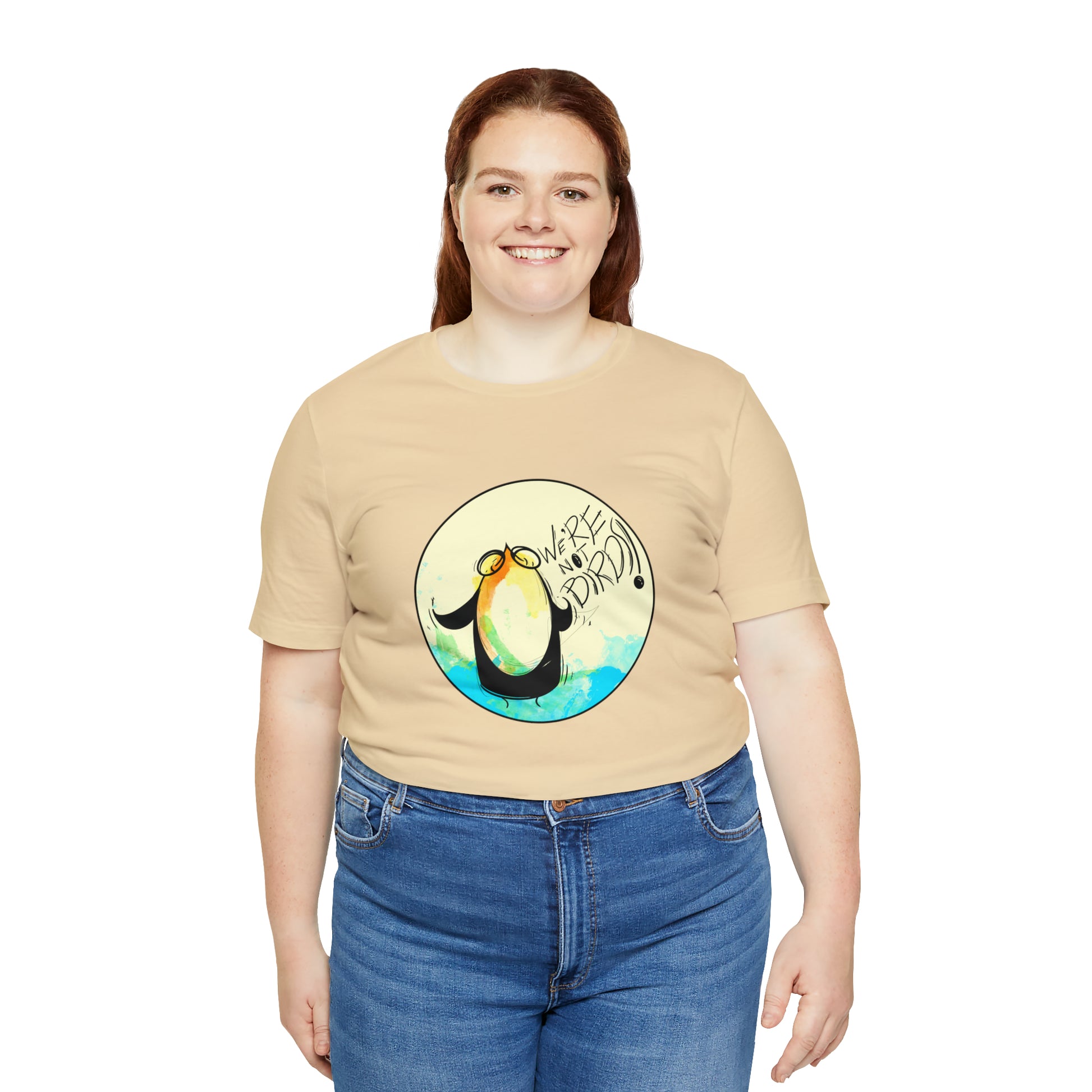 We're Not Birds! Jersey Short Sleeve Tee T-Shirt Printify   