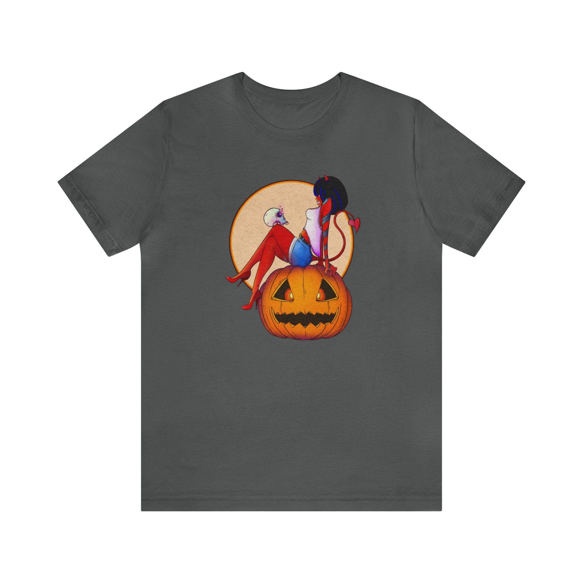 Red Devil Short Sleeve Tee T-Shirt Printify Asphalt S 