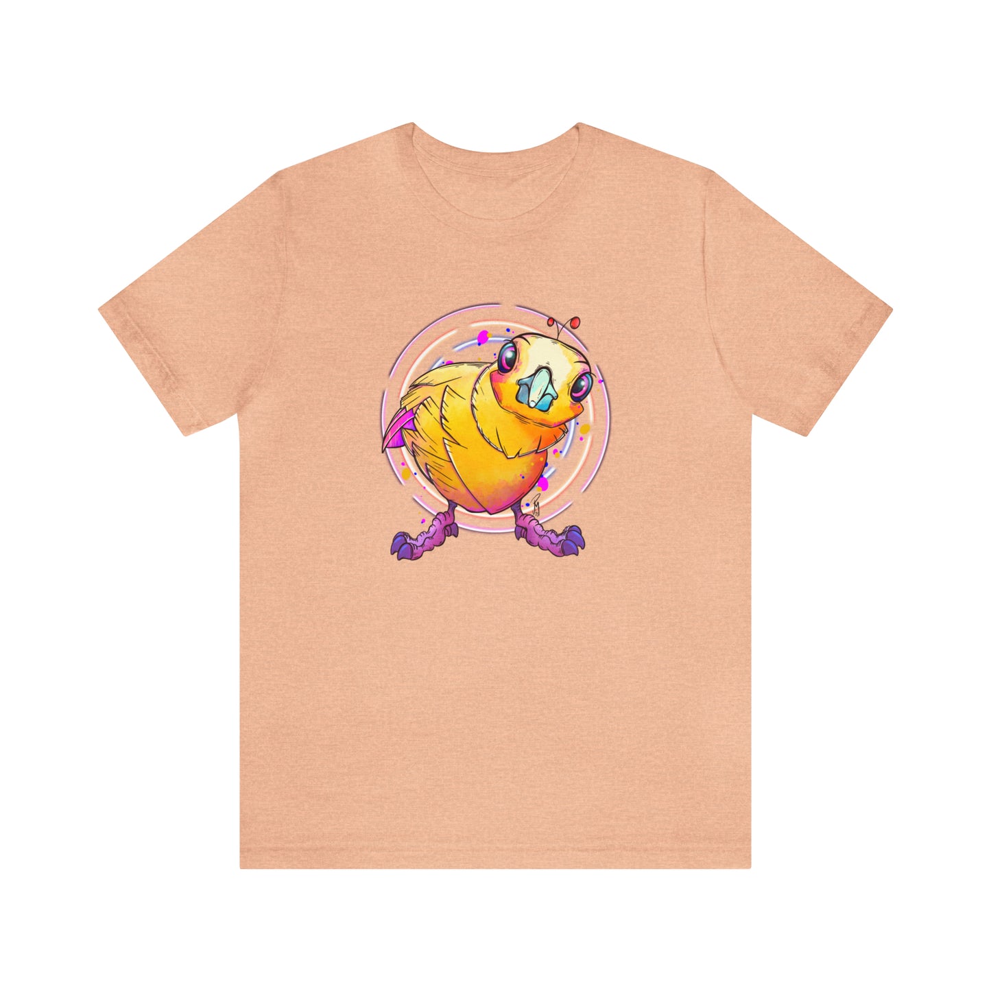 Birb Jersey Short Sleeve Tee T-Shirt Printify Heather Peach M 