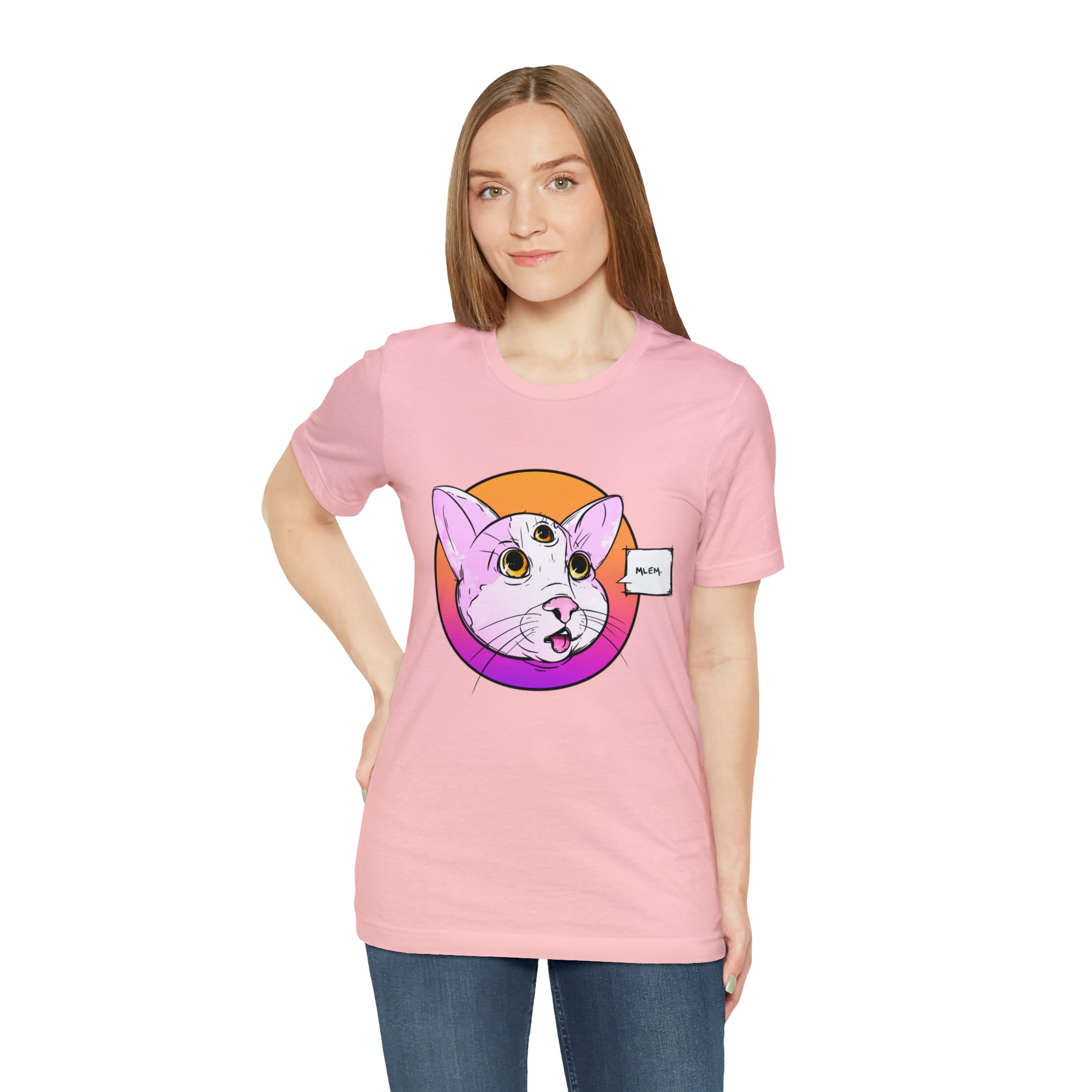 MLEM Cat Jersey Short Sleeve Tee T-Shirt Printify   