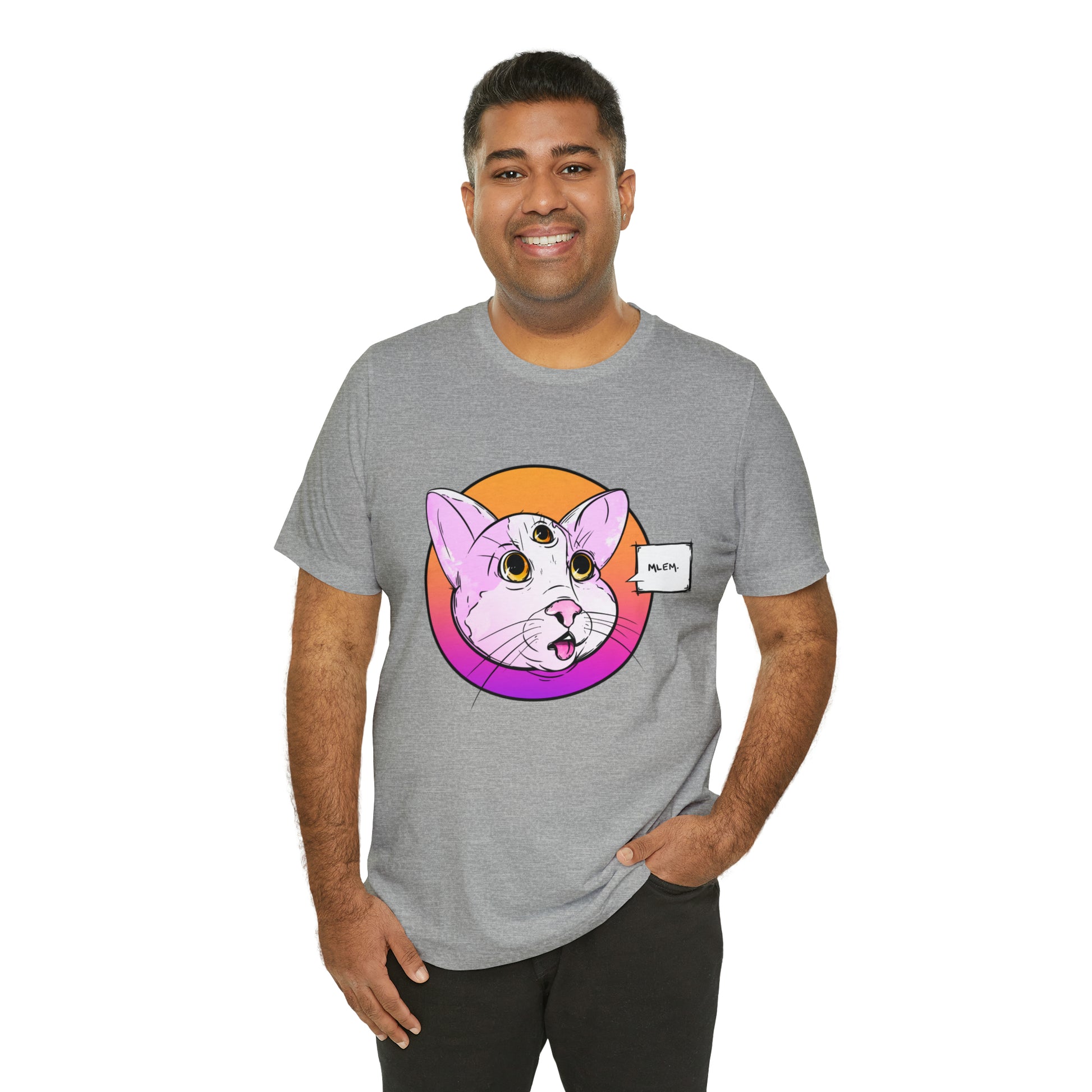 MLEM Cat Jersey Short Sleeve Tee T-Shirt Printify   