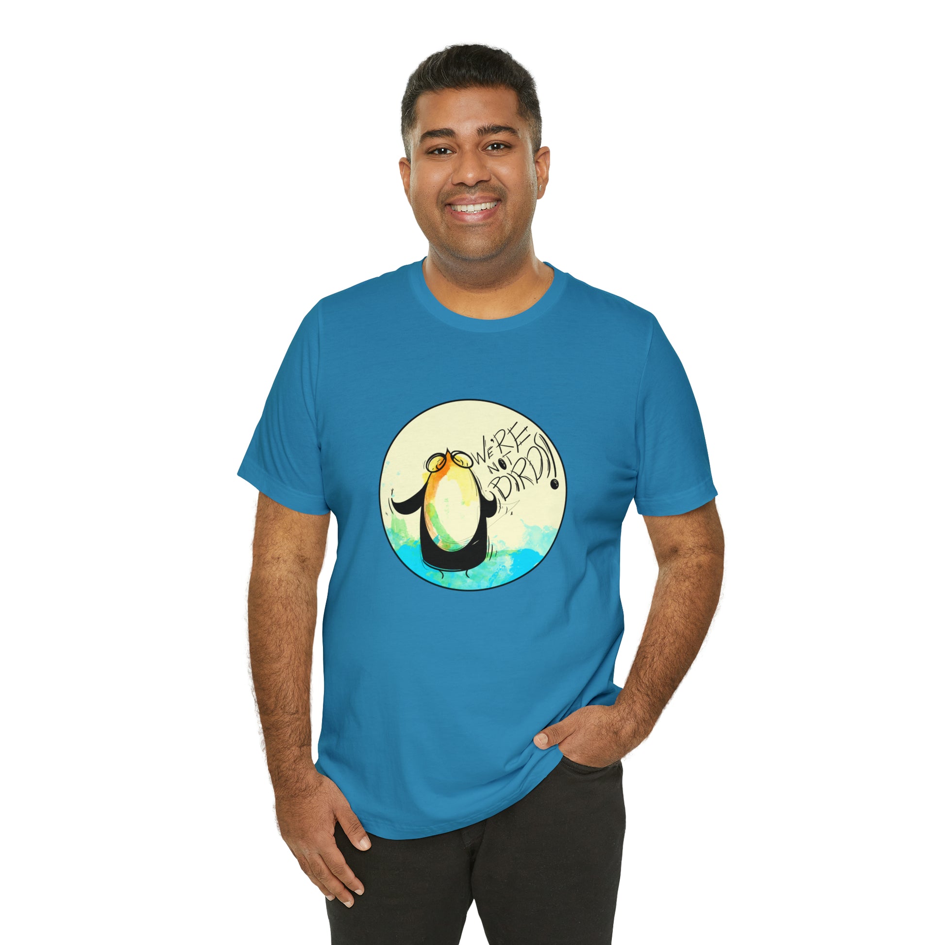 We're Not Birds! Jersey Short Sleeve Tee T-Shirt Printify   