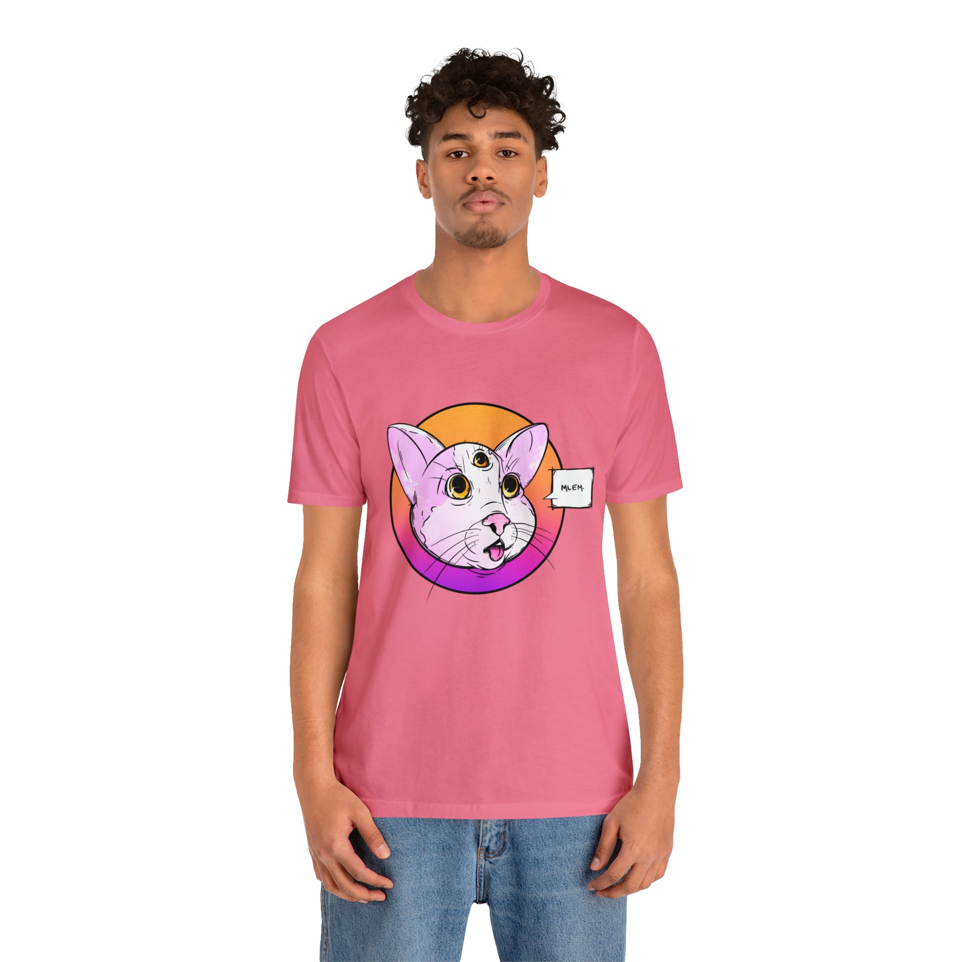 MLEM Cat Jersey Short Sleeve Tee T-Shirt Printify   