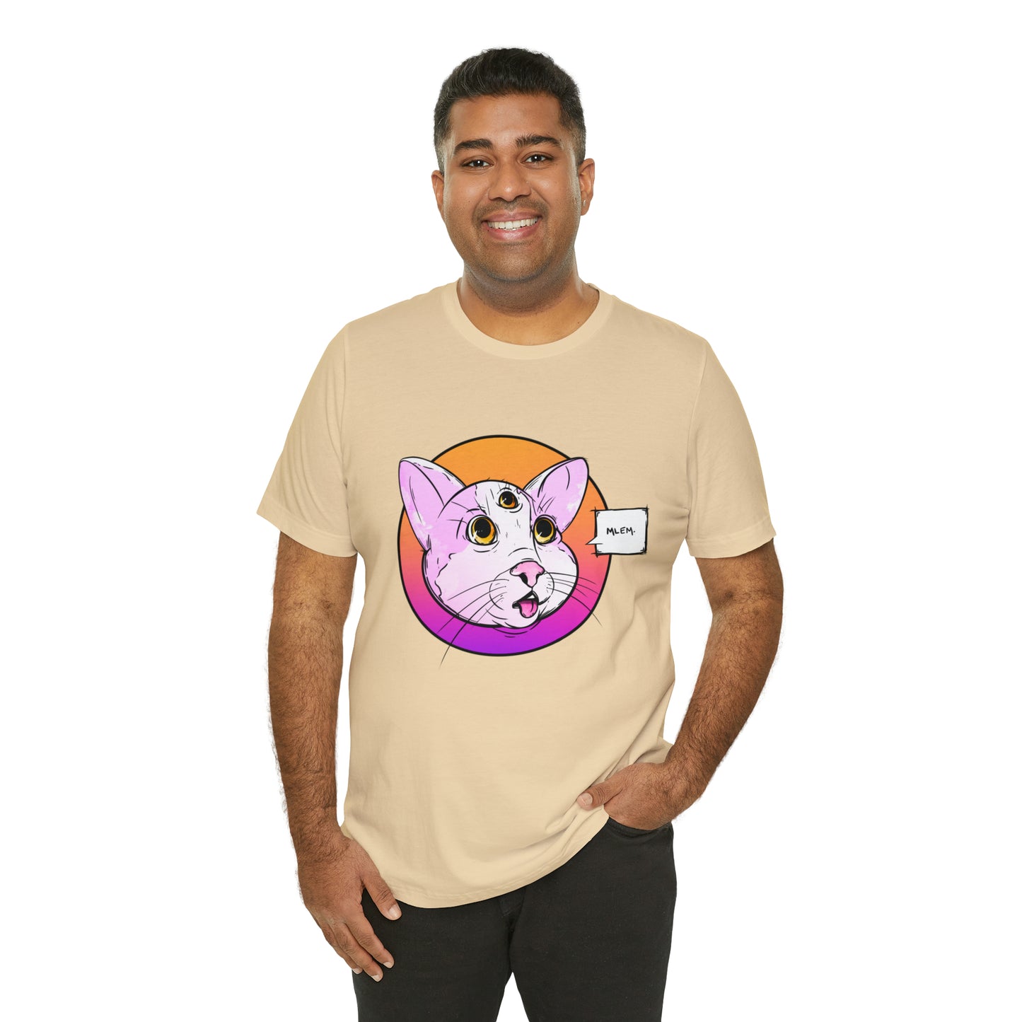 MLEM Cat Jersey Short Sleeve Tee T-Shirt Printify   