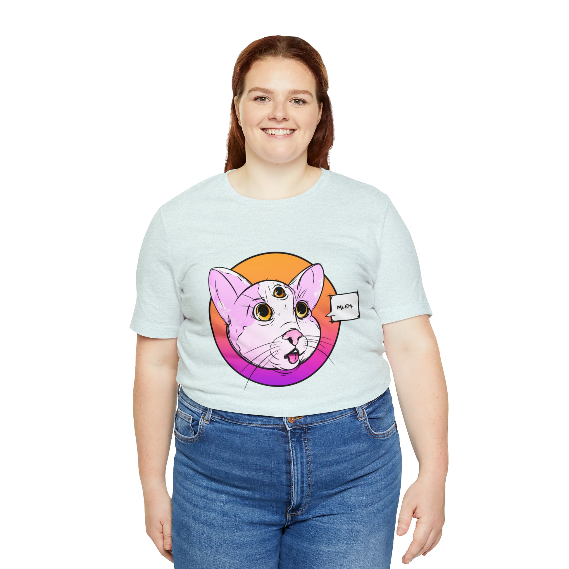 MLEM Cat Jersey Short Sleeve Tee T-Shirt Printify   