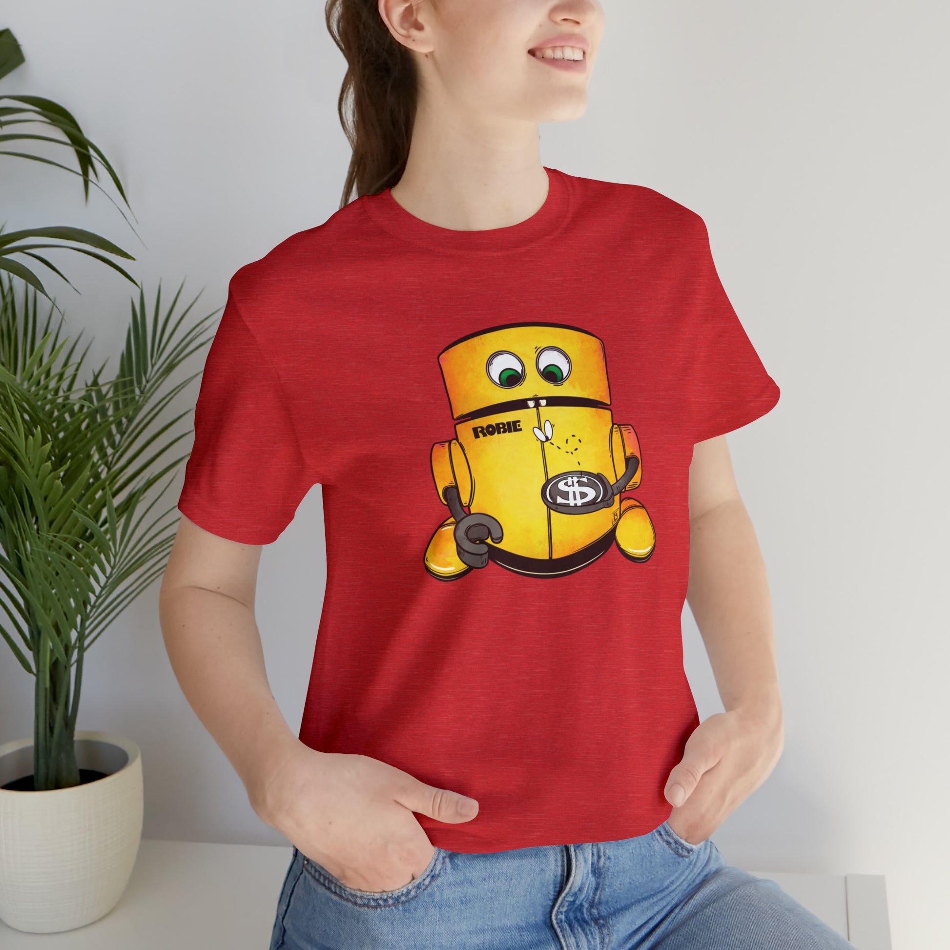 Robo CFO Jersey Short Sleeve Tee T-Shirt Printify Heather Red L 