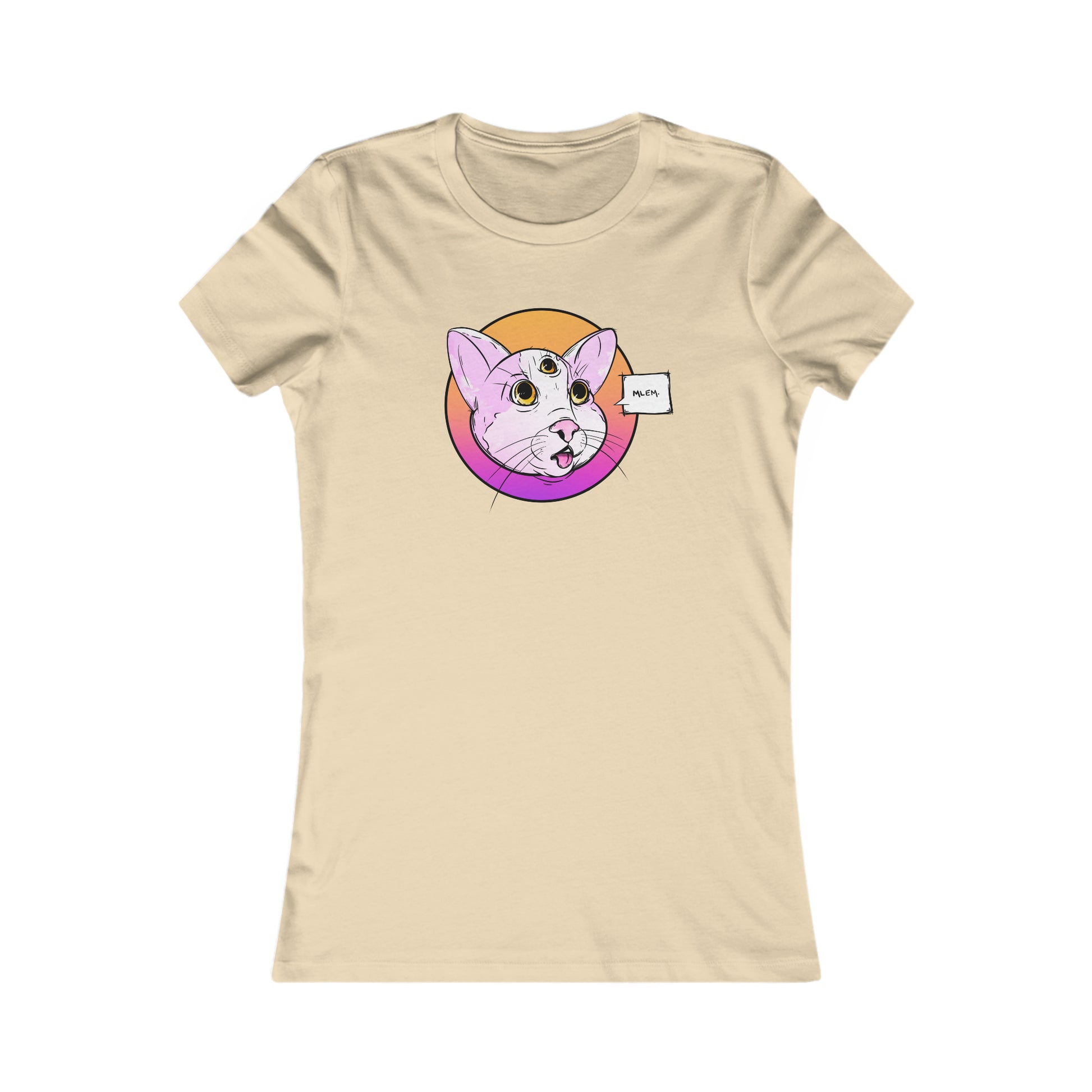 MLEM Cat Women's Tee T-Shirt Printify S Soft Cream 