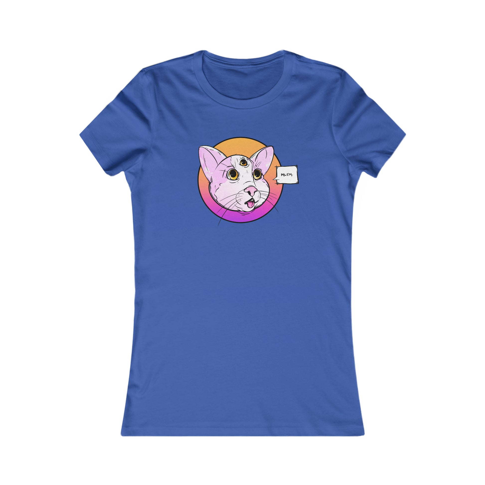 MLEM Cat Women's Tee T-Shirt Printify S True Royal 