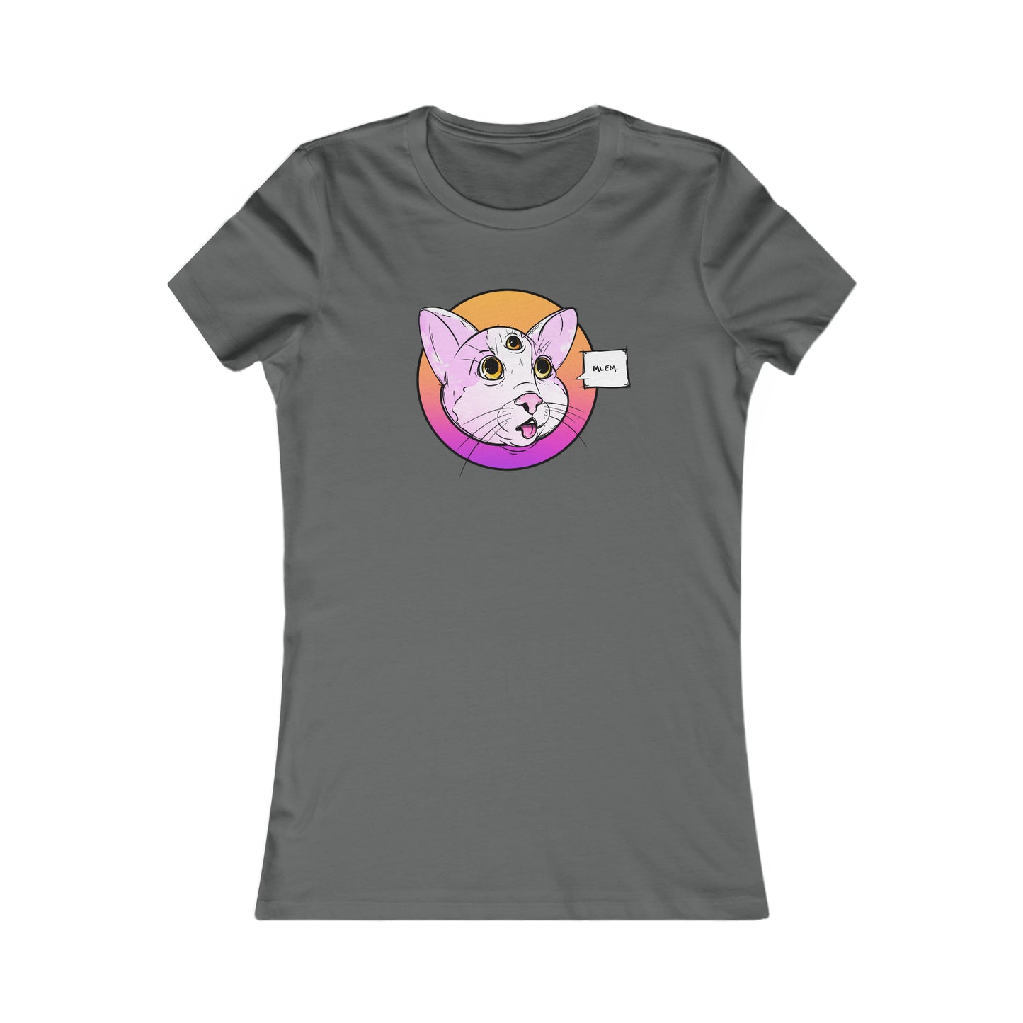 MLEM Cat Women's Tee T-Shirt Printify S Asphalt 