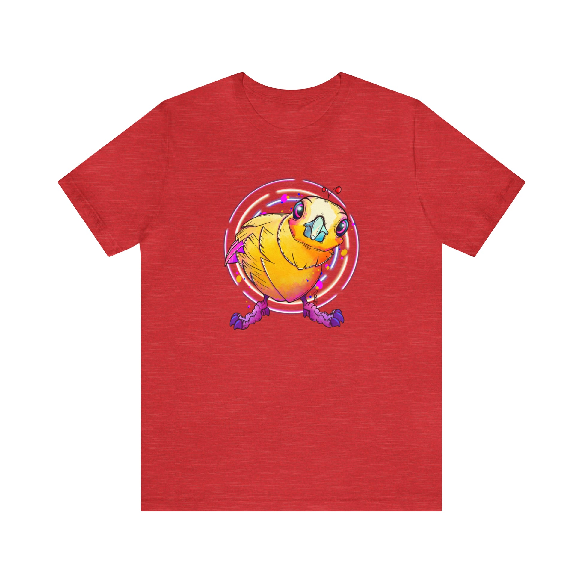 Birb Jersey Short Sleeve Tee T-Shirt Printify Heather Red S 