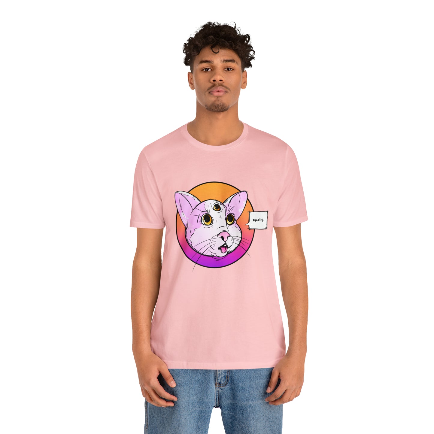 MLEM Cat Jersey Short Sleeve Tee T-Shirt Printify   