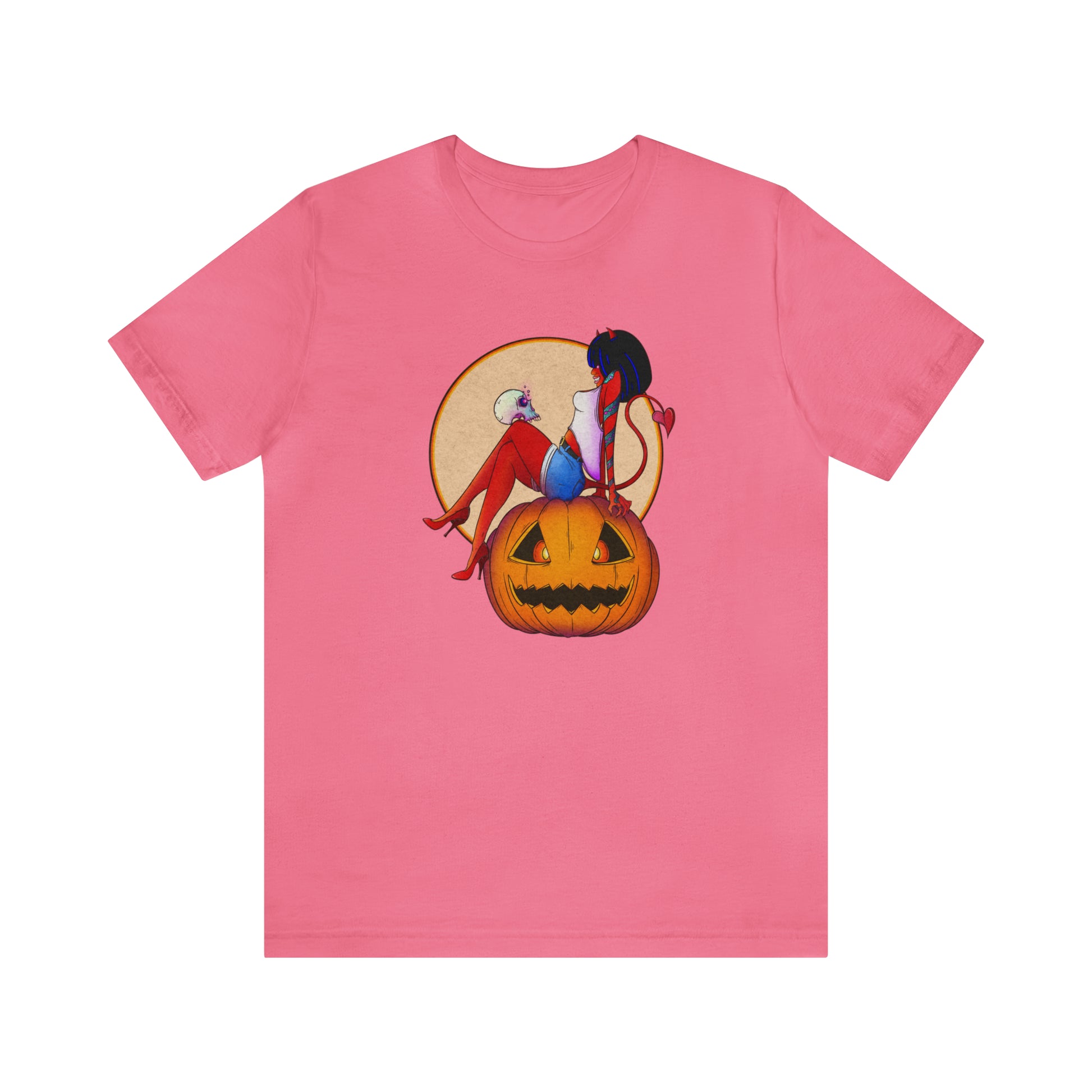 Red Devil Short Sleeve Tee T-Shirt Printify Charity Pink S 