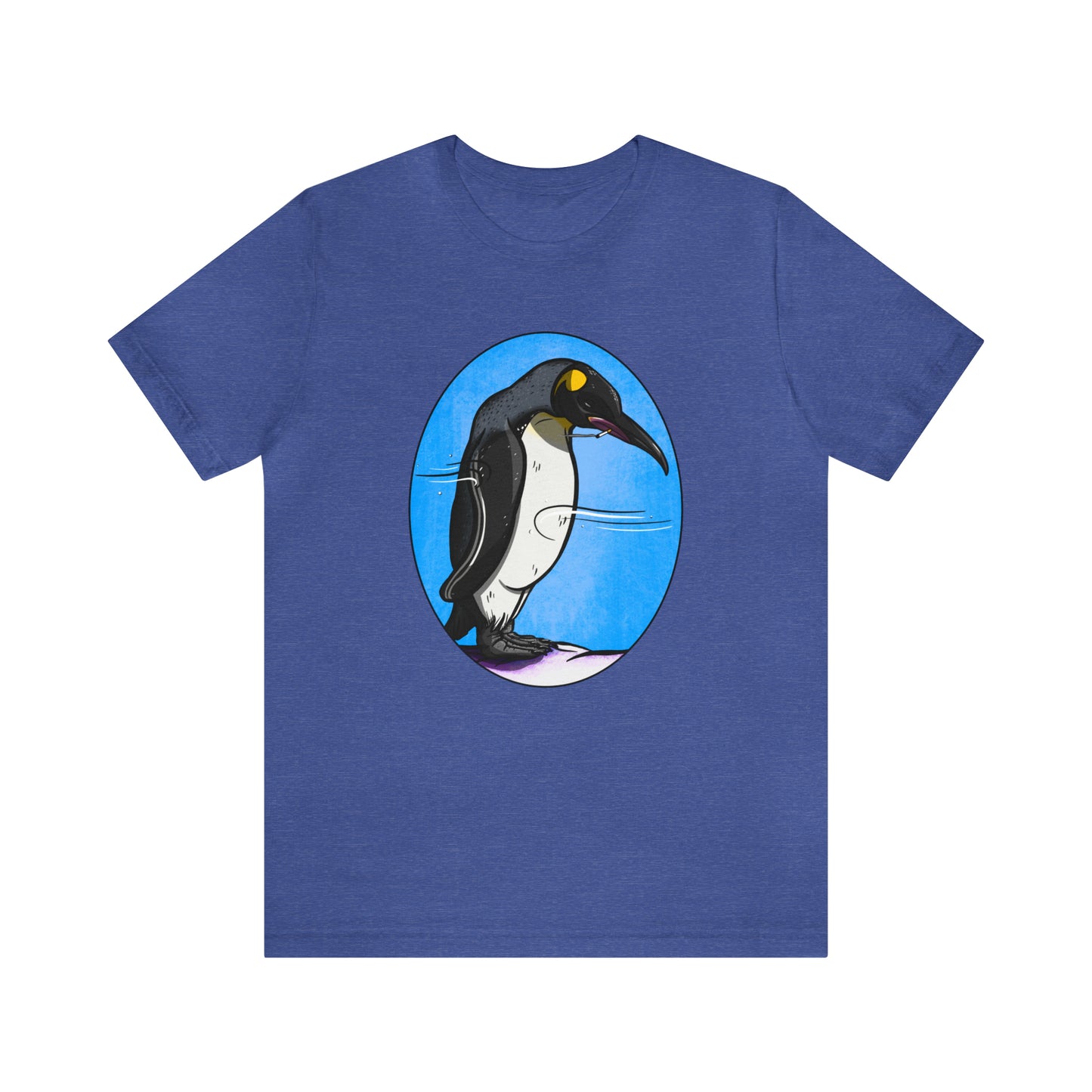 Nihilistic Penguin Jersey Short Sleeve Tee T-Shirt Printify Heather True Royal S 