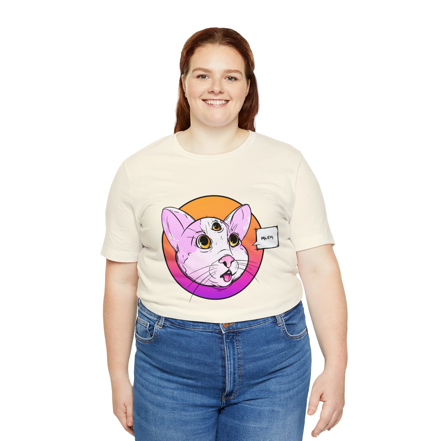 MLEM Cat Jersey Short Sleeve Tee T-Shirt Printify   