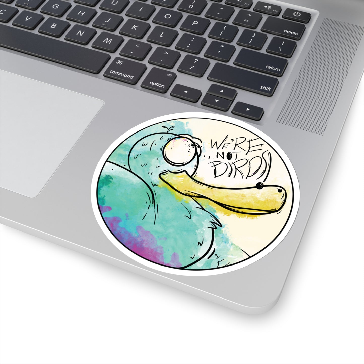 Duck Face Vinyl Sticker Paper products Printify   