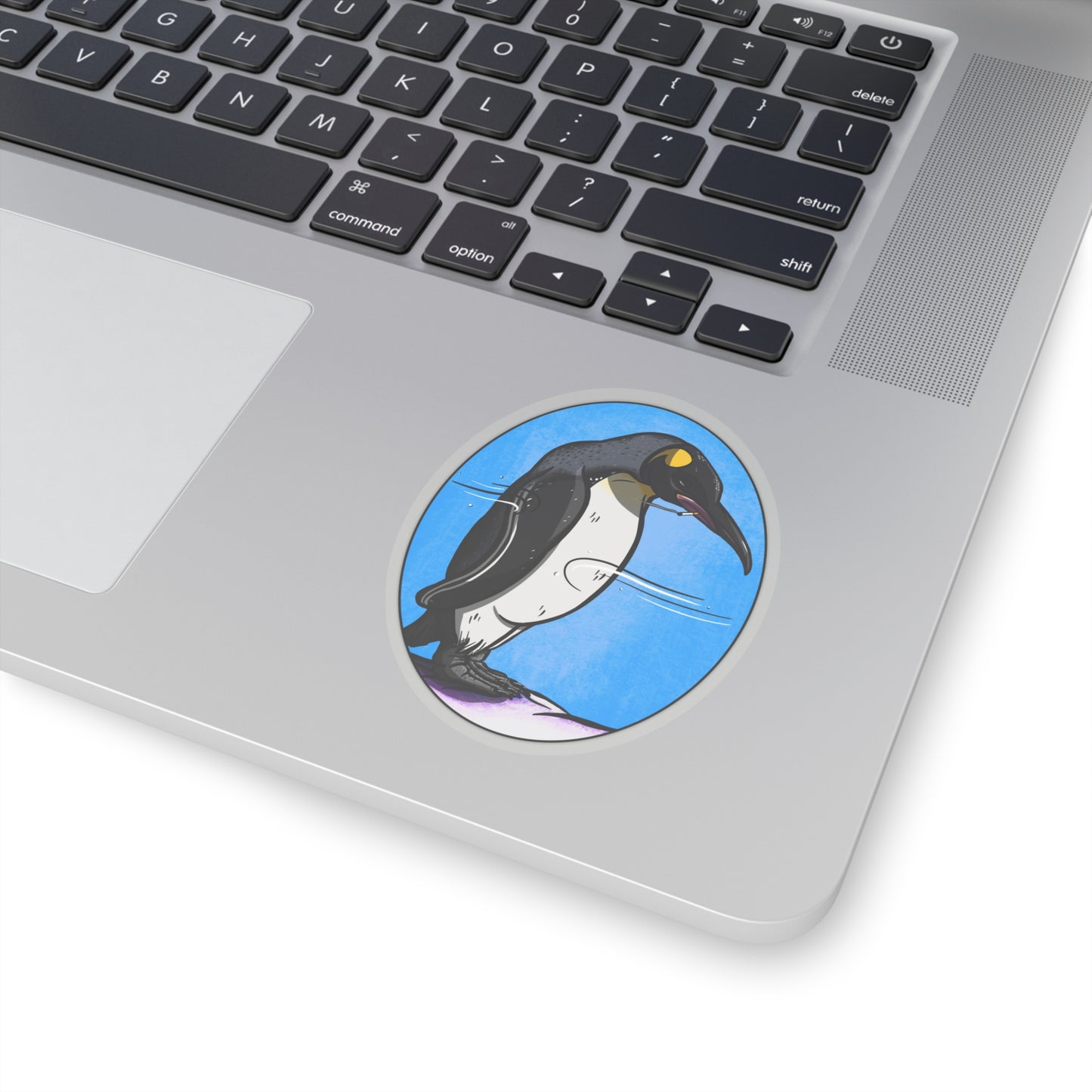 Nihilistic Penguin Vinyl Sticker Paper products Printify   