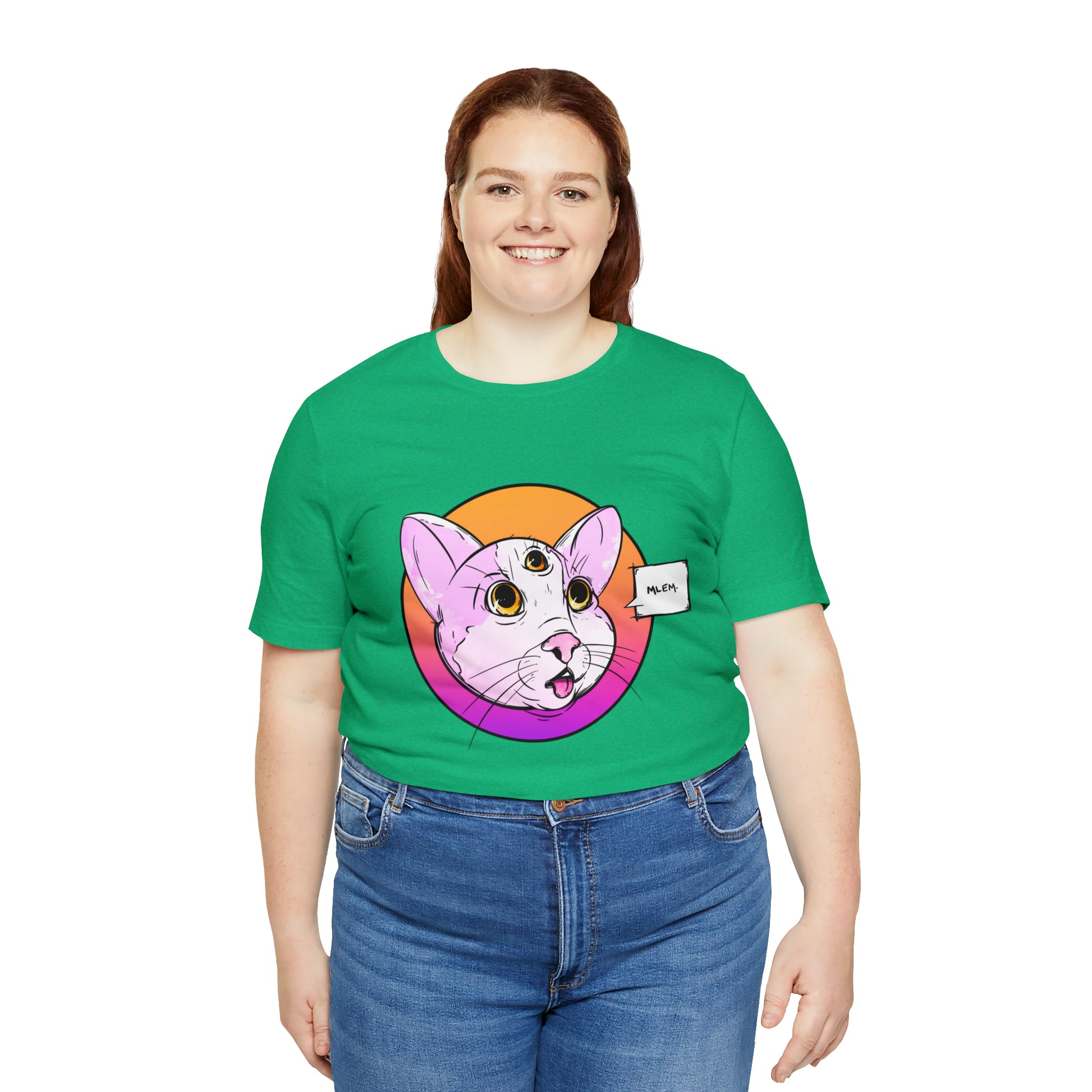 MLEM Cat Jersey Short Sleeve Tee T-Shirt Printify   